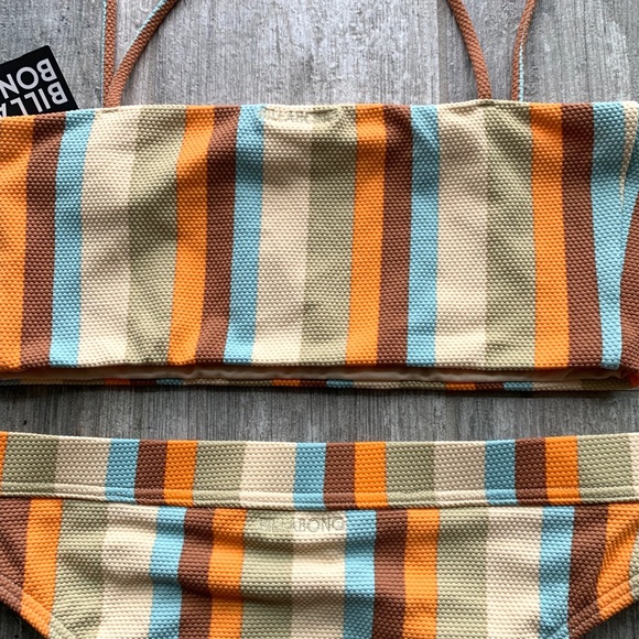 🔥🔥BILLABONG - RETRO STRIPE BANDEAU MAUI SET🔥🔥 - Picture 10 of 10